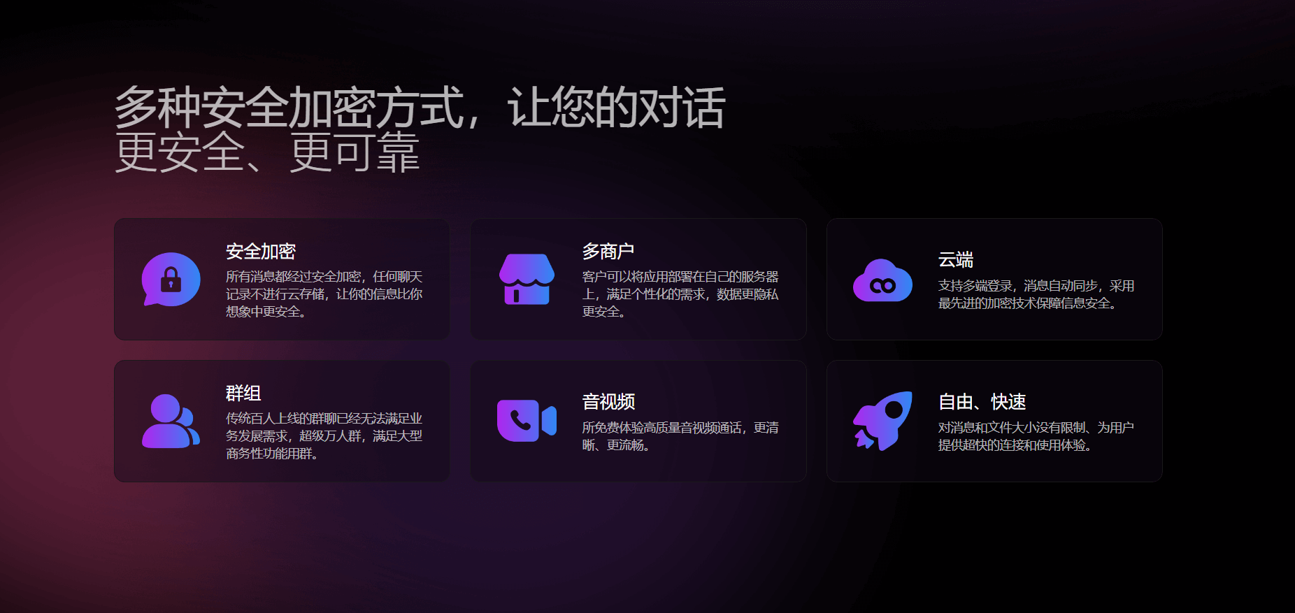 SafeW 加密群聊 - 多种安全加密方式